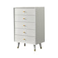 Wooden Storage Chest Dresser Contemporary Glam Chest with Drawers