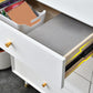 Wooden Storage Chest Dresser Contemporary Glam Chest with Drawers