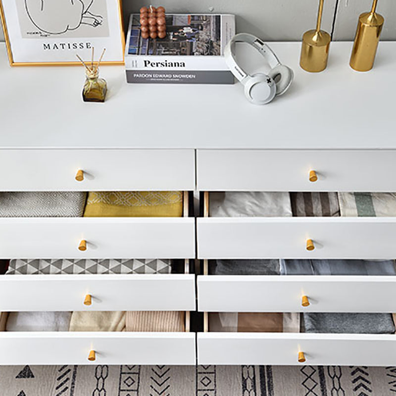 Wooden Storage Chest Dresser Contemporary Glam Chest with Drawers