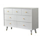 Wooden Storage Chest Dresser Contemporary Glam Chest with Drawers