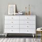 Wooden Storage Chest Dresser Contemporary Glam Chest with Drawers