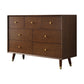 Wooden Storage Chest Dresser Contemporary Glam Chest with Drawers