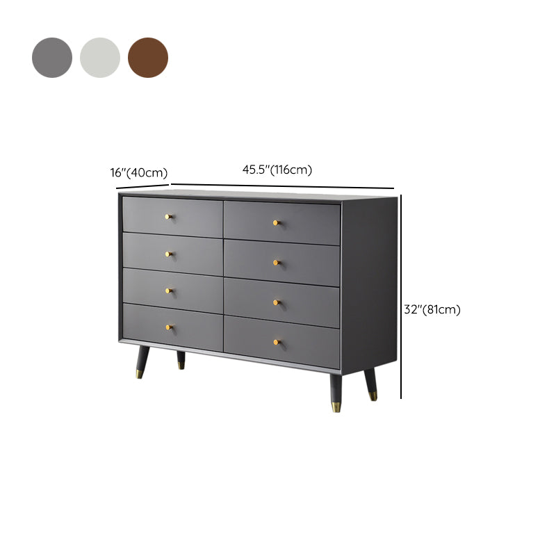Wooden Storage Chest Dresser Contemporary Glam Chest with Drawers