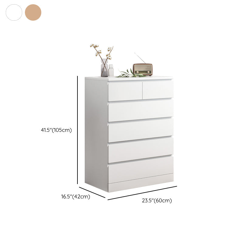 Contemporary Storage Chest Manufactured Wood Dresser with 3/4/5/6 Drawers Clearhalo 'Bedroom Furniture' 'Dressers & Chests' 'dressers_chests' 'furn' 'furn_dressers_chests' 'Furniture' 6547359