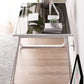 Modern 28.54" Tall Office Desk Glass Top Rectangular Writing Desk Clearhalo 'furn' 'furn_office_desk' 'Furniture' 'Office Desks' 'Office Furniture' 'office_desk' 6548634