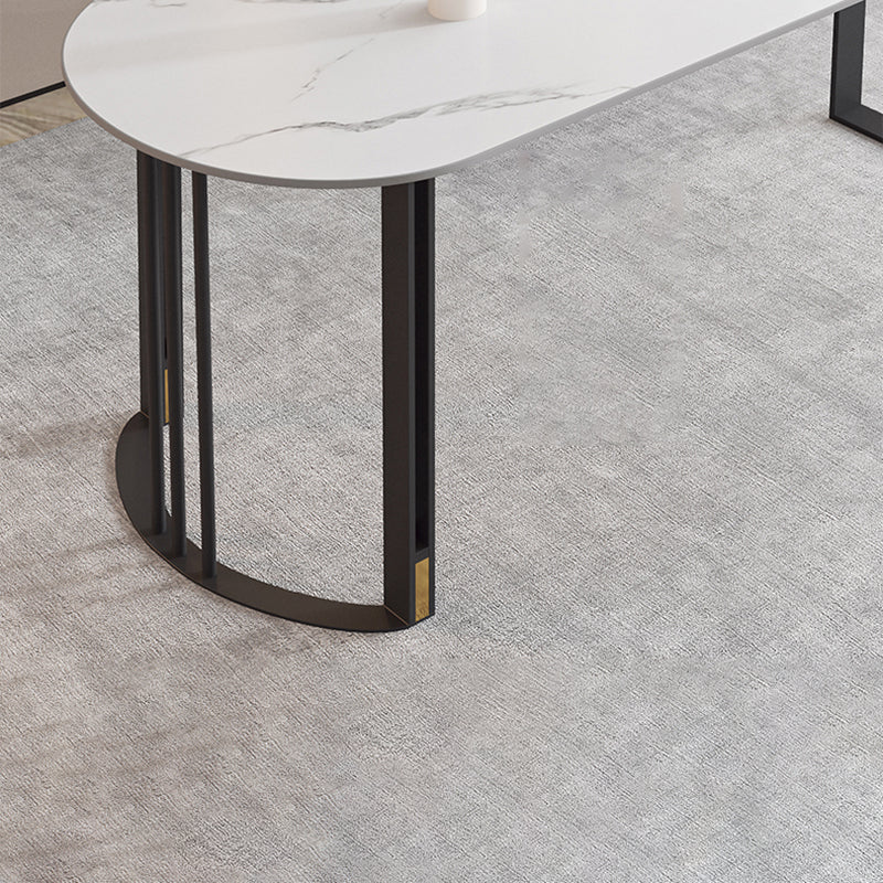 Scrivania da ufficio in pietra industriale da 29,53 pollici con gambe di ferro