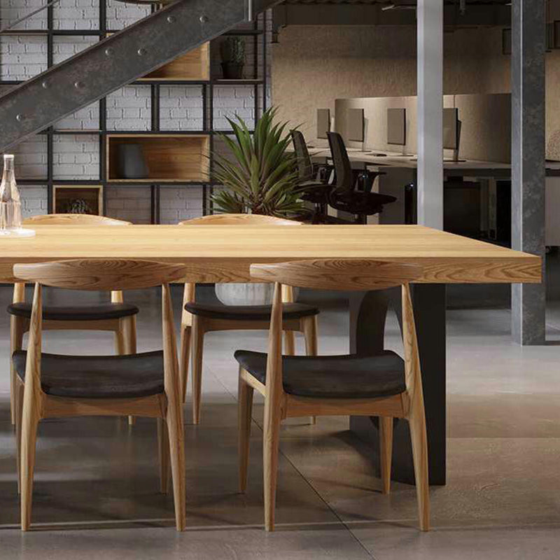 Bureau d'écriture en bois industriel de 29,53 pouces de bureau de bureau noir