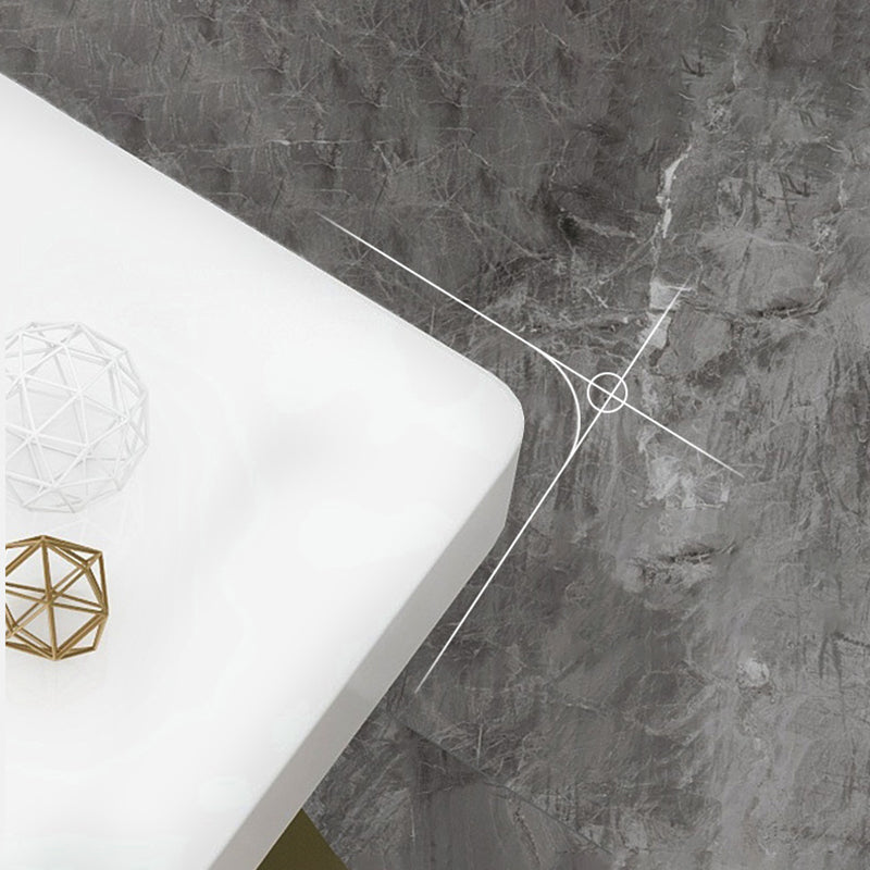 Escritorio de escritura de madera de ingeniería de glamour escritorio de dormitorio con patas de metal