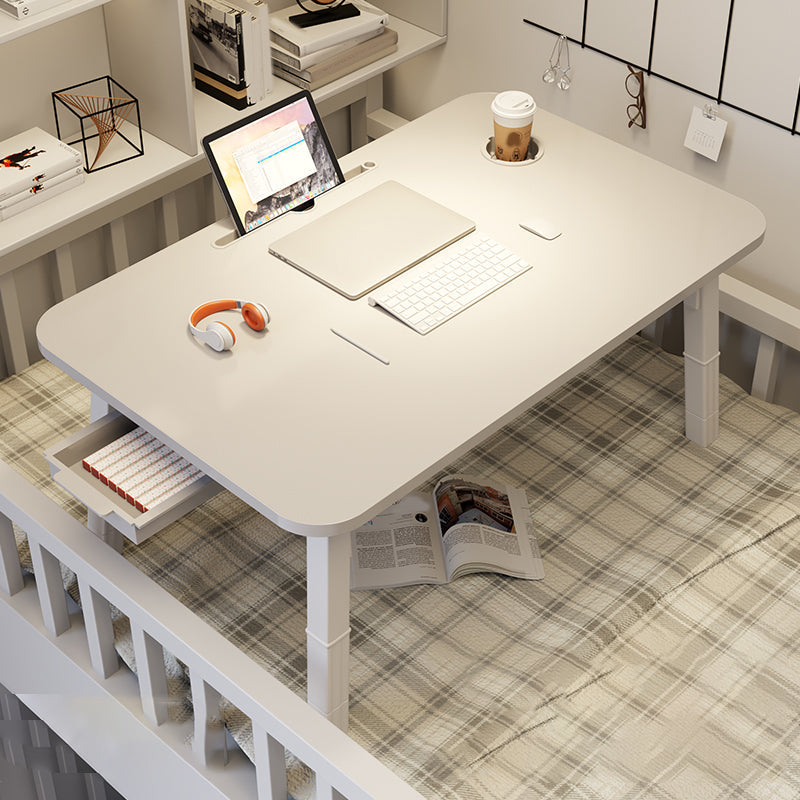 Escritorio de oficina de madera de ingeniería contemporánea escritorio de escritura con piernas blancas