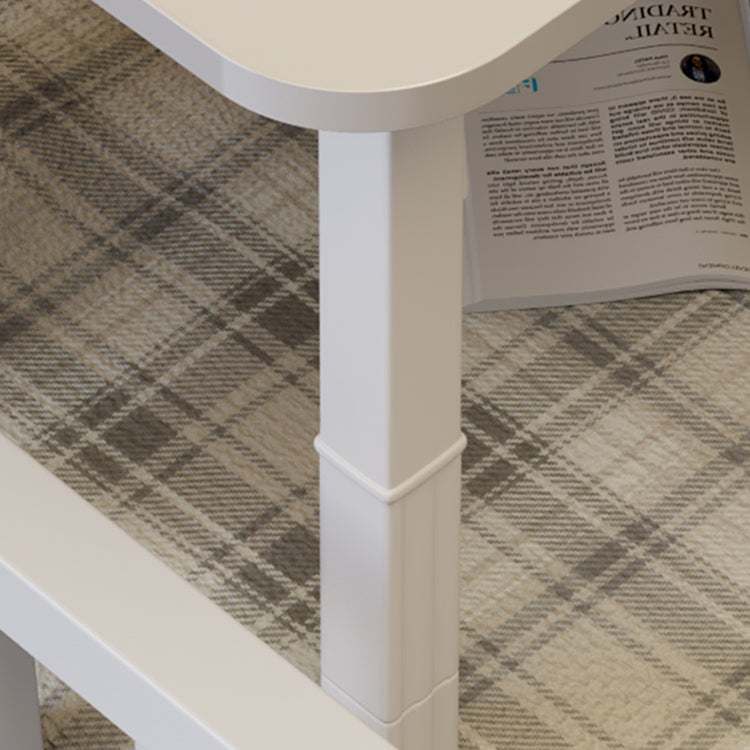 Escritorio de oficina de madera de ingeniería contemporánea escritorio de escritura con piernas blancas