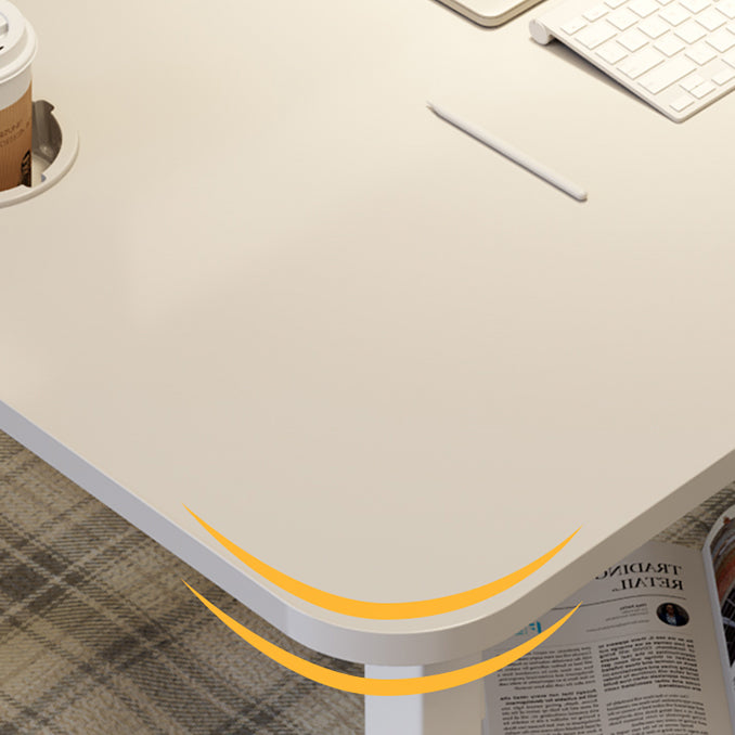 Escritorio de oficina de madera de ingeniería contemporánea escritorio de escritura con piernas blancas