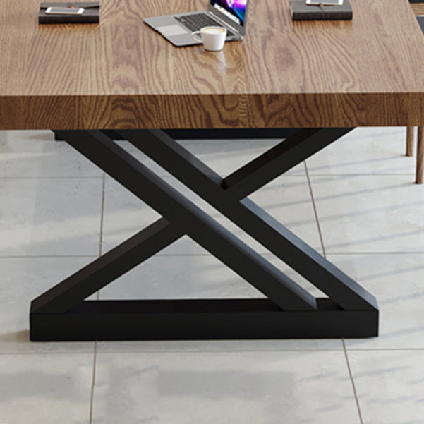 Industrial Massivholz Schreibtisch Trestle Basis 29.53 "hoher Büroschreibtisch