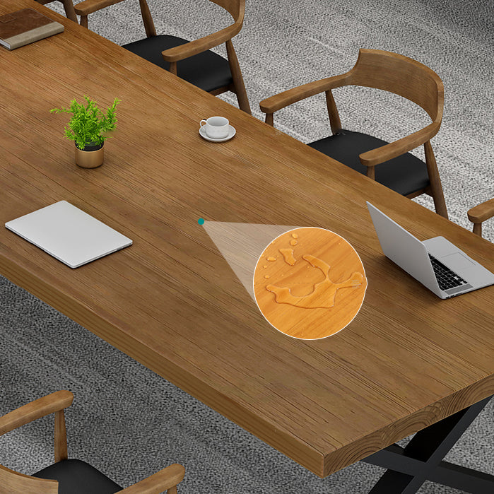 産業用ソリッドウッドオフィスデスク29.53インチの高層執筆デスク