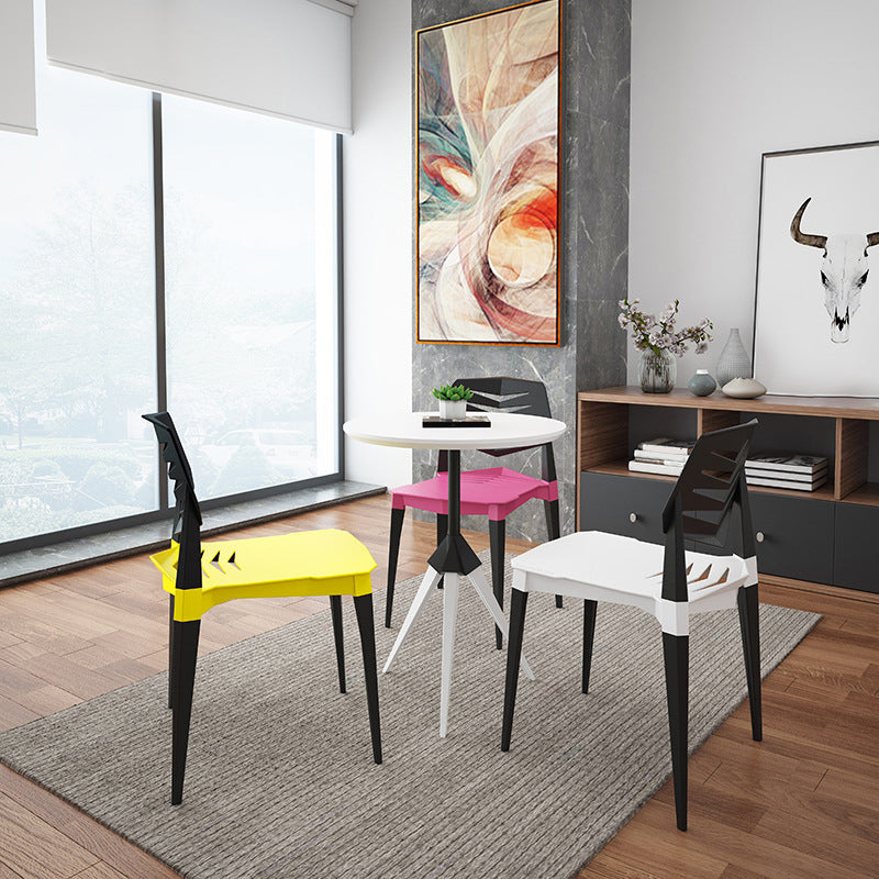 Contemporary No Arm Conference Chair Plastic Chair with Legs for Office Clearhalo 'furn' 'furn_office_chair' 'Furniture' 'Office Chairs' 'Office Furniture' 'office_chair' 6549445