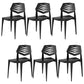 Contemporary No Arm Conference Chair Plastic Chair with Legs for Office Black 6 Piece Set Clearhalo 'furn' 'furn_office_chair' 'Furniture' 'Office Chairs' 'Office Furniture' 'office_chair' 6549448