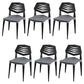Contemporary No Arm Conference Chair Plastic Chair with Legs for Office Grey 6 Piece Set Clearhalo 'furn' 'furn_office_chair' 'Furniture' 'Office Chairs' 'Office Furniture' 'office_chair' 6549455