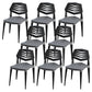 Contemporary No Arm Conference Chair Plastic Chair with Legs for Office Grey 8 Piece Set Clearhalo 'furn' 'furn_office_chair' 'Furniture' 'Office Chairs' 'Office Furniture' 'office_chair' 6549457
