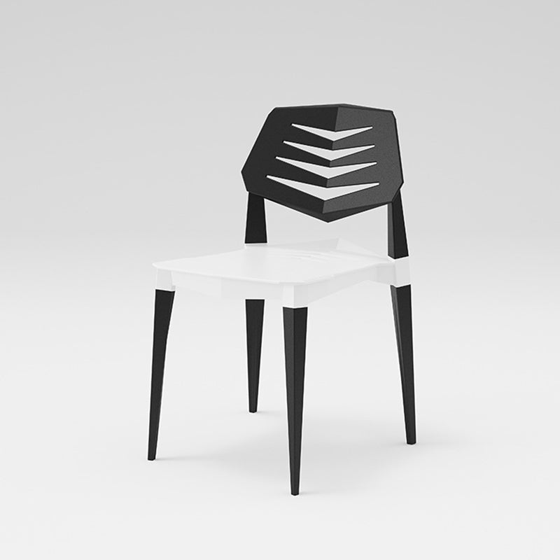 Contemporary No Arm Conference Chair Plastic Chair with Legs for Office White 1 Piece Clearhalo 'furn' 'furn_office_chair' 'Furniture' 'Office Chairs' 'Office Furniture' 'office_chair' 6549458