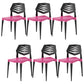 Contemporary No Arm Conference Chair Plastic Chair with Legs for Office Pink 6 Piece Set Clearhalo 'furn' 'furn_office_chair' 'Furniture' 'Office Chairs' 'Office Furniture' 'office_chair' 6549468