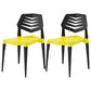 Contemporary No Arm Conference Chair Plastic Chair with Legs for Office Yellow 2 Piece Set Clearhalo 'furn' 'furn_office_chair' 'Furniture' 'Office Chairs' 'Office Furniture' 'office_chair' 6549470