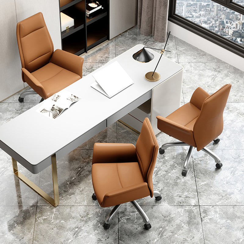 Silla ejecutiva de cuero moderna Silla ergonómica de gerentes para oficina
