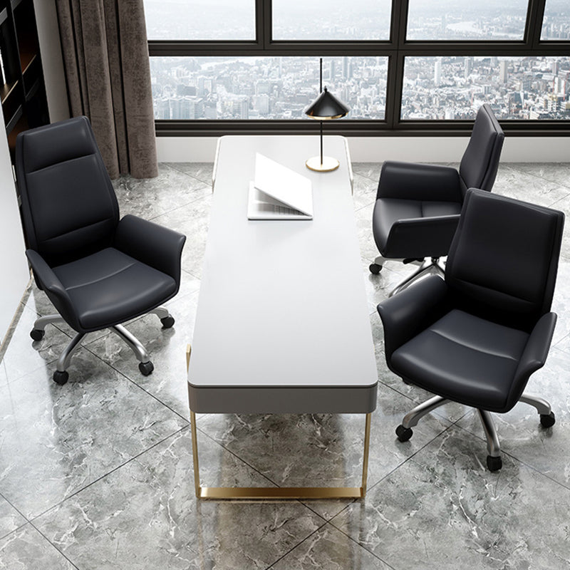 Silla ejecutiva de cuero moderna Silla ergonómica de gerentes para oficina