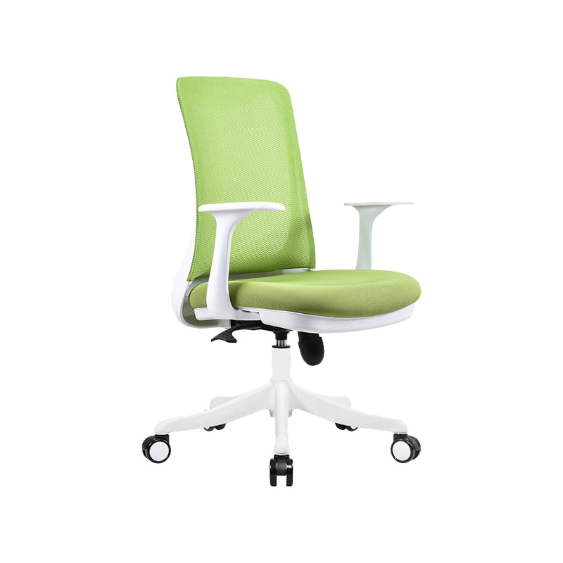 Modern Swivel Chair No Distressing Fixed Arms Breathable Air Grid Office Chair Green 1 Piece Casters Included Clearhalo 'furn' 'furn_office_chair' 'Furniture' 'Office Chairs' 'Office Furniture' 'office_chair' 6549580