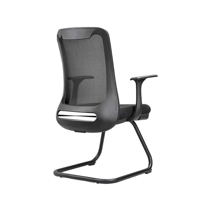 Modern Swivel Chair No Distressing Fixed Arms Breathable Air Grid Office Chair Black 1 Piece Casters Not Included Clearhalo 'furn' 'furn_office_chair' 'Furniture' 'Office Chairs' 'Office Furniture' 'office_chair' 6549601