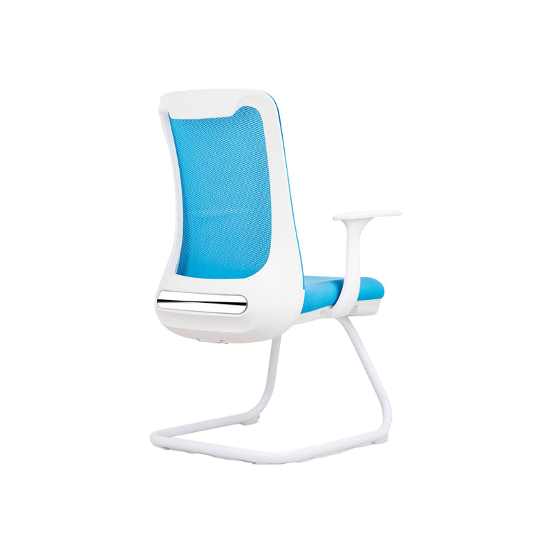 Modern Swivel Chair No Distressing Fixed Arms Breathable Air Grid Office Chair Blue 1 Piece Casters Not Included Clearhalo 'furn' 'furn_office_chair' 'Furniture' 'Office Chairs' 'Office Furniture' 'office_chair' 6549615
