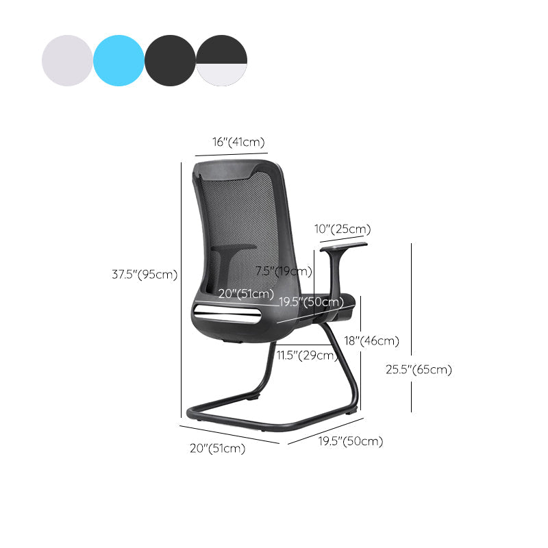Modern Swivel Chair No Distressing Fixed Arms Breathable Air Grid Office Chair Clearhalo 'furn' 'furn_office_chair' 'Furniture' 'Office Chairs' 'Office Furniture' 'office_chair' 6549621