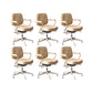 Contemporary Padded Arms Task Chair Leather Desk Chair for Office