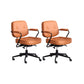 Contemporary Padded Arms Task Chair Leather Desk Chair for Office