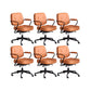 Contemporary Padded Arms Task Chair Leather Desk Chair for Office