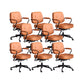 Contemporary Padded Arms Task Chair Leather Desk Chair for Office
