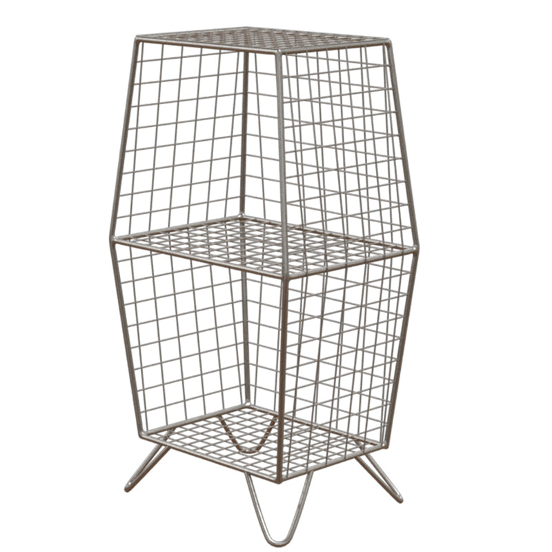 Glam Metal Bookshelf Closed Back Standard Bookcase with Shelves