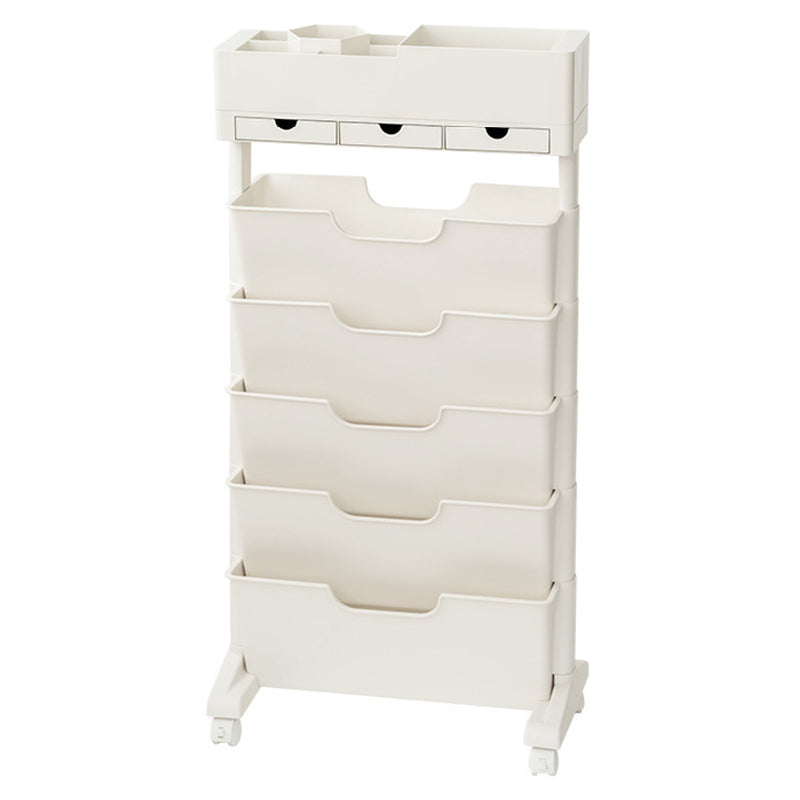 Contemporary Plastic Bookshelf Standard Closed Back Bookcase with Shelves Clearhalo 'Bookcases' 'furn' 'furn_bookcases' 'Furniture' 'Office Furniture' 6549949