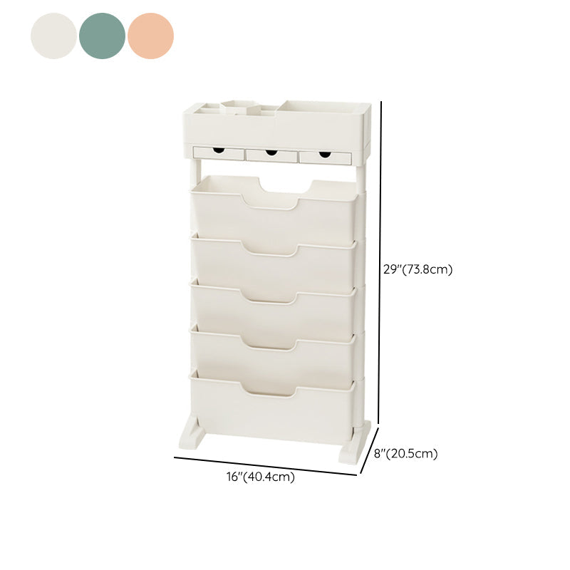 Contemporary Plastic Bookshelf Standard Closed Back Bookcase with Shelves Clearhalo 'Bookcases' 'furn' 'furn_bookcases' 'Furniture' 'Office Furniture' 6549968