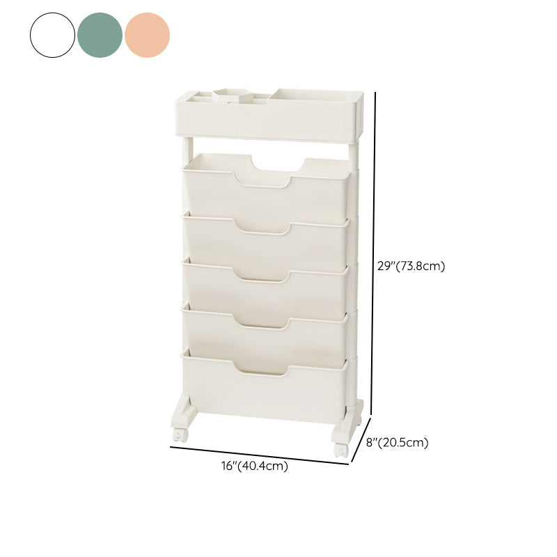 Contemporary Plastic Bookshelf Standard Closed Back Bookcase with Shelves Clearhalo 'Bookcases' 'furn' 'furn_bookcases' 'Furniture' 'Office Furniture' 6549970