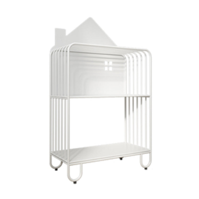 Scandinavian Metal Bookshelf Metal Standard Open Back Bookcase 24"L x 11"W x 42.9"H White Clearhalo 'Bookcases' 'furn' 'furn_bookcases' 'Furniture' 'Office Furniture' 6549972