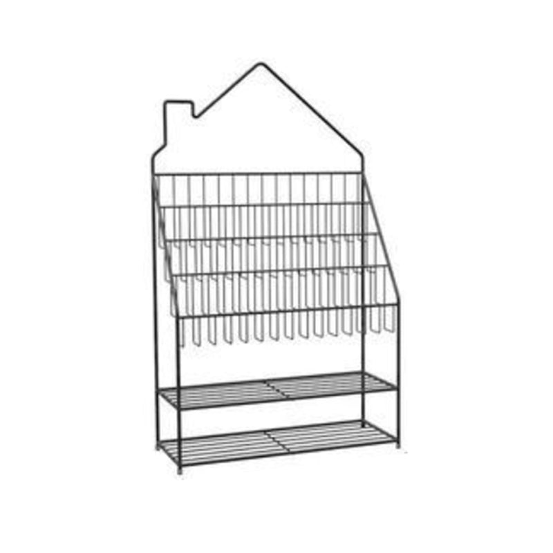 Scandinavian Metal Bookshelf Metal Standard Open Back Bookcase 23.6"L x 9.8"W x 40.3"H Black Clearhalo 'Bookcases' 'furn' 'furn_bookcases' 'Furniture' 'Office Furniture' 6549980