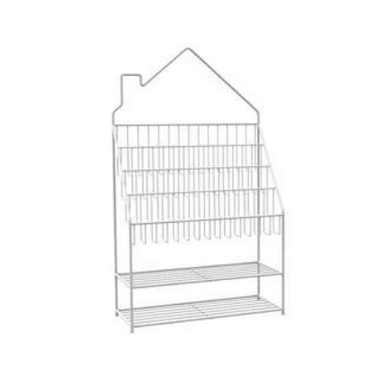 Scandinavian Metal Bookshelf Metal Standard Open Back Bookcase 23.6"L x 9.8"W x 40.3"H White Clearhalo 'Bookcases' 'furn' 'furn_bookcases' 'Furniture' 'Office Furniture' 6549981