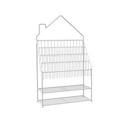 Scandinavian Metal Bookshelf Metal Standard Open Back Bookcase 23.6"L x 9.8"W x 40.3"H White Clearhalo 'Bookcases' 'furn' 'furn_bookcases' 'Furniture' 'Office Furniture' 6549981
