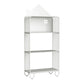 Scandinavian Metal Bookshelf Metal Standard Open Back Bookcase 24"L x 11"W x 54.7"H White Clearhalo 'Bookcases' 'furn' 'furn_bookcases' 'Furniture' 'Office Furniture' 6549987