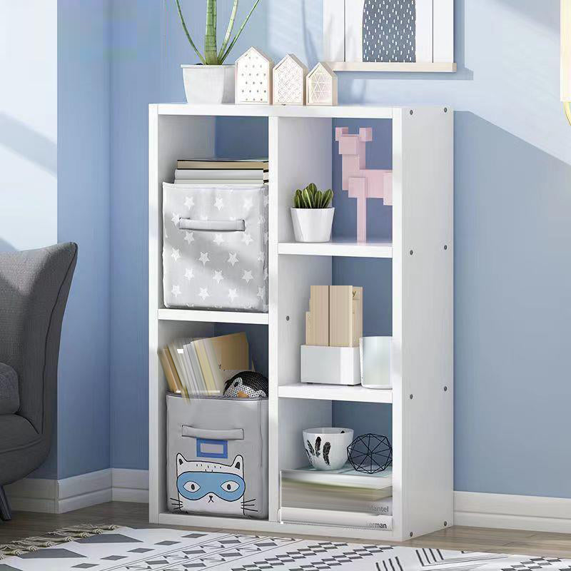 Scandinavian Engineered Wood Bookshelf Standard Open Back Bookcase 16"L x 7"W x 24"H White Clearhalo 'Bookcases' 'furn' 'furn_bookcases' 'Furniture' 'Office Furniture' 6549999