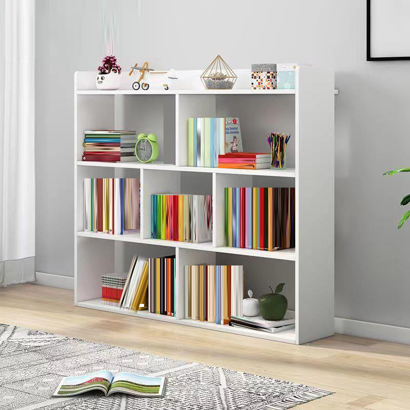 Scandinavian Engineered Wood Bookshelf Standard Open Back Bookcase 31"L x 8"W x 35"H White Clearhalo 'Bookcases' 'furn' 'furn_bookcases' 'Furniture' 'Office Furniture' 6550000