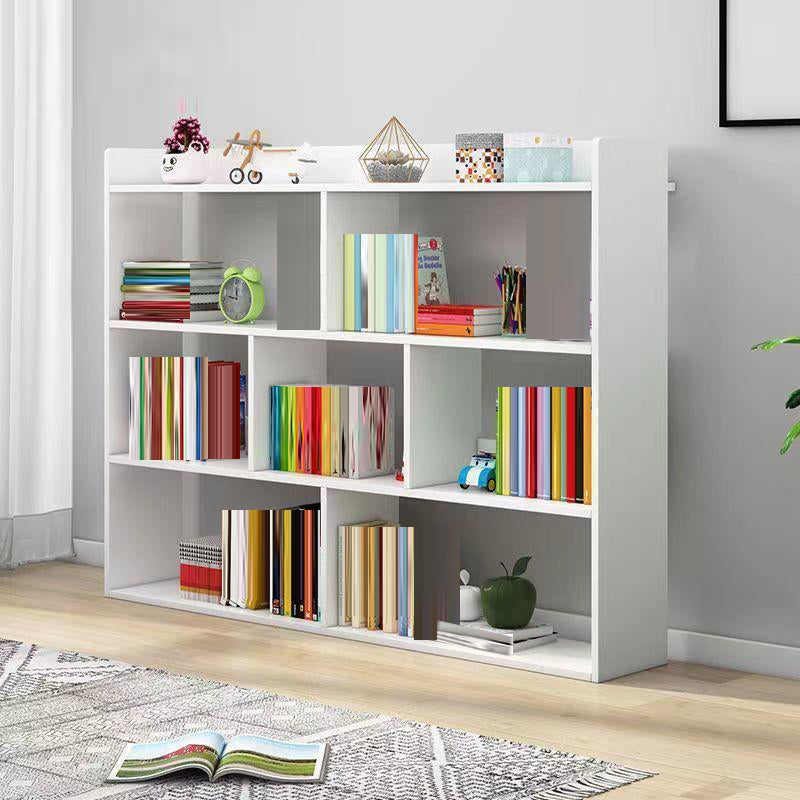 Scandinavian Engineered Wood Bookshelf Standard Open Back Bookcase 39"L x 8"W x 35"H White Clearhalo 'Bookcases' 'furn' 'furn_bookcases' 'Furniture' 'Office Furniture' 6550002