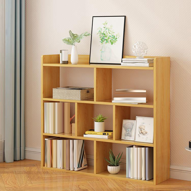 Scandinavian Engineered Wood Bookshelf Standard Open Back Bookcase 31"L x 8"W x 35"H Natural Clearhalo 'Bookcases' 'furn' 'furn_bookcases' 'Furniture' 'Office Furniture' 6550004