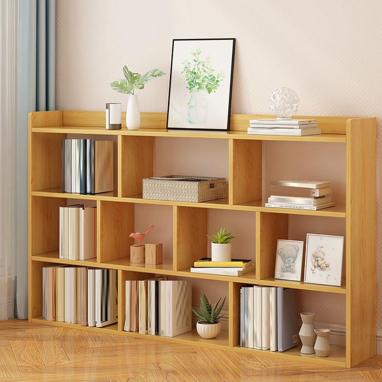 Scandinavian Engineered Wood Bookshelf Standard Open Back Bookcase 55.1"L x 7.9"W x 35.4"H Natural Clearhalo 'Bookcases' 'furn' 'furn_bookcases' 'Furniture' 'Office Furniture' 6550005