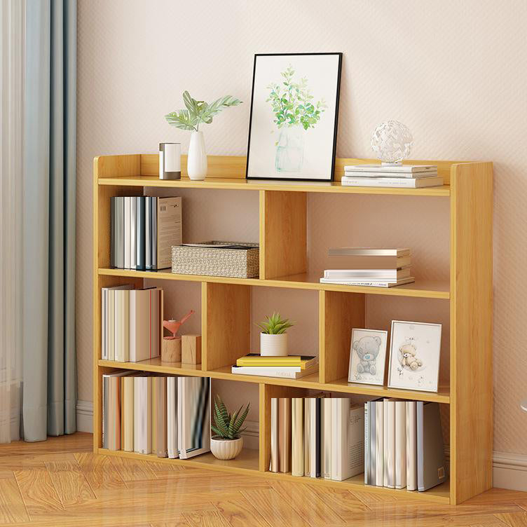 Scandinavian Engineered Wood Bookshelf Standard Open Back Bookcase 39"L x 8"W x 35"H Natural Clearhalo 'Bookcases' 'furn' 'furn_bookcases' 'Furniture' 'Office Furniture' 6550006