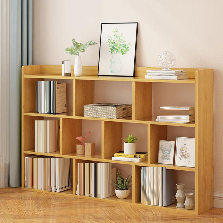 Scandinavian Engineered Wood Bookshelf Standard Open Back Bookcase 47"L x 8"W x 35"H Natural Clearhalo 'Bookcases' 'furn' 'furn_bookcases' 'Furniture' 'Office Furniture' 6550008